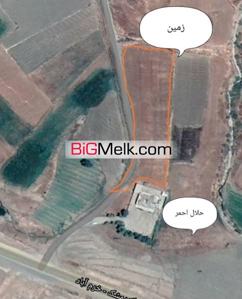 7300متر زمین کشاورزی مناسب برای باغ وگلخانه طرح های صنعتی