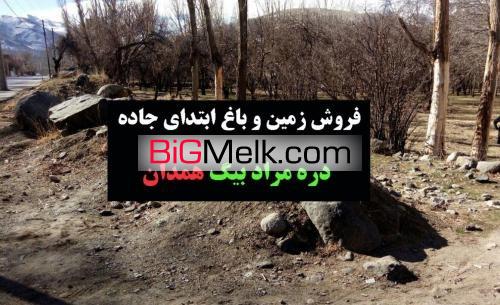 فروش 10000 متر زمین و باغ محصور دره مراد بیگ همدان