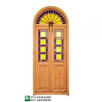 پنجره اُرُسی شیشه رنگی چوبی سنتی گره چینی مشبک