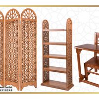 پارتیشن،کتابخانه،میز صندلی نماز چوبی سنتی گره چینی مشبک